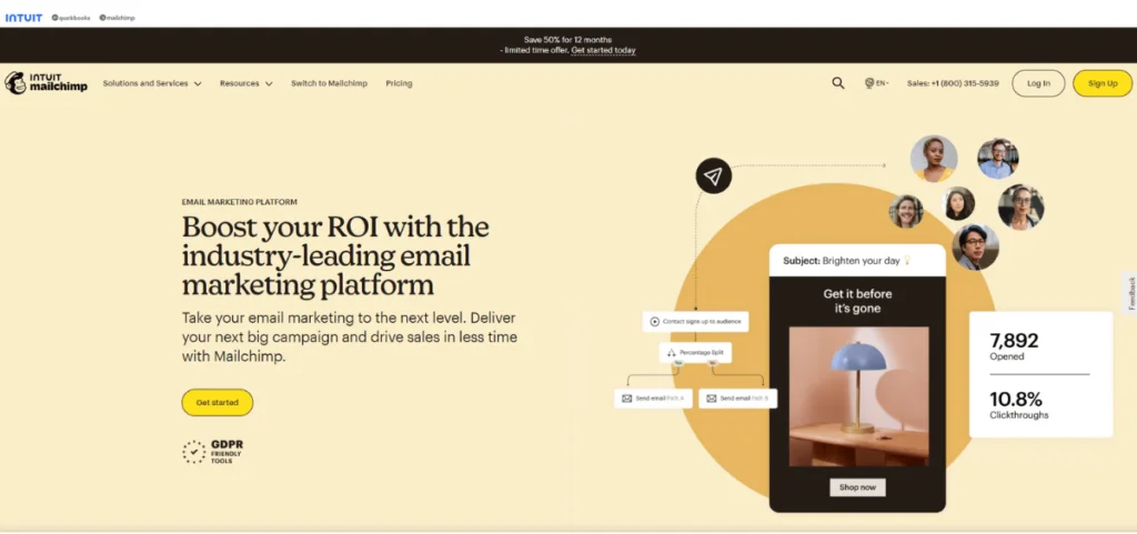 MailChimp Homepage