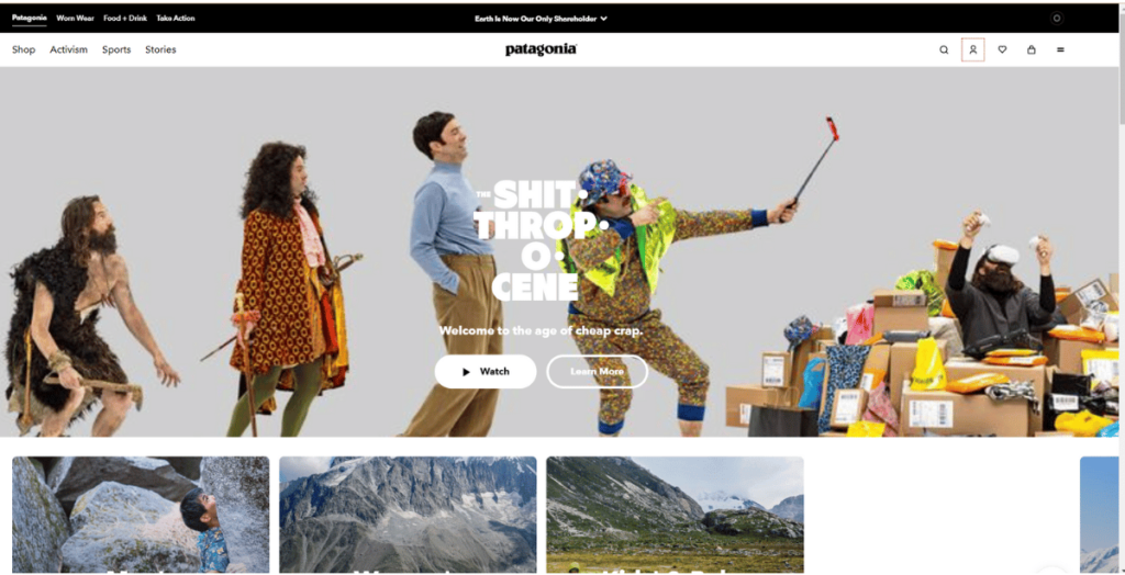 Patagonia Homepage
