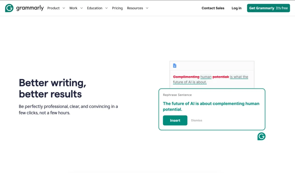 Grammarly Homepage