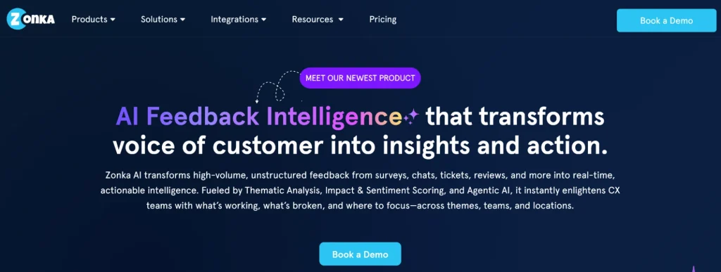 Zonka Feedback Homepage