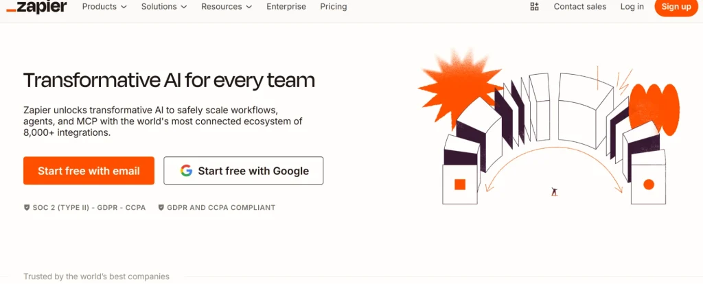 Zapier Homepage